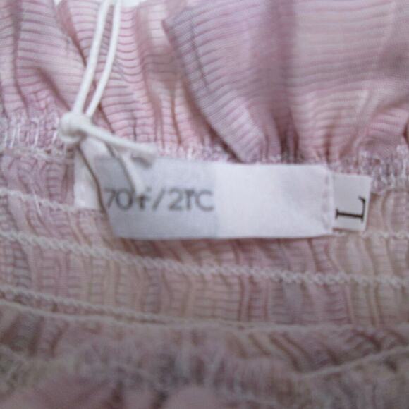 70/21 Checked Smocked Top Color: PURPLE MULTICOLOR Size: Large/12 Condition: NWT - Picture 7 of 16